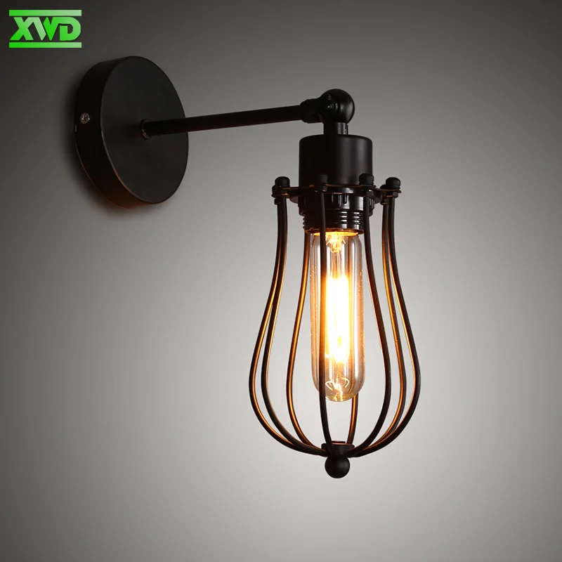 Американские настольные лампы из винтажной клетки с одной головкой и держателем лампы E27 для помещений 110-240V Coffee House/Dining Hall/For Indoor BP503.