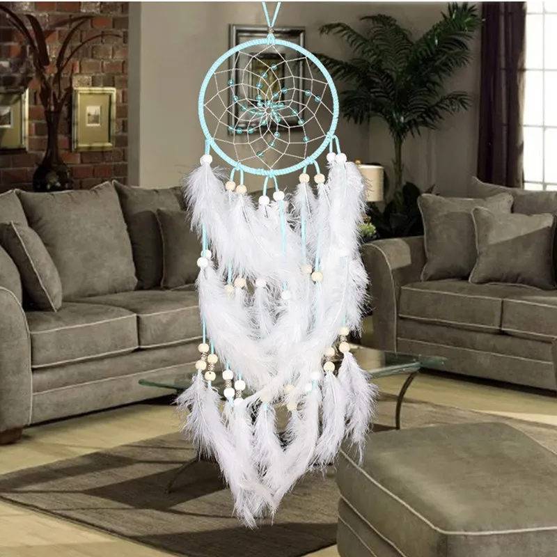 Индийский национальный стиль белое перо ручная работа Ловец снов гостиная сад