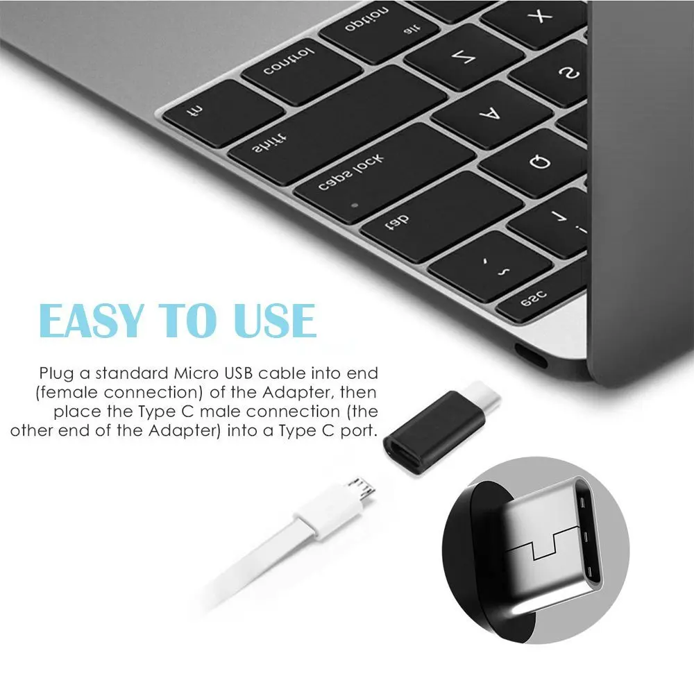 5 шт. USB 3 1 Тип C папа к Micro Женский конвертер адаптер для Macbook Pro Nokia N1 планшет Chromebook