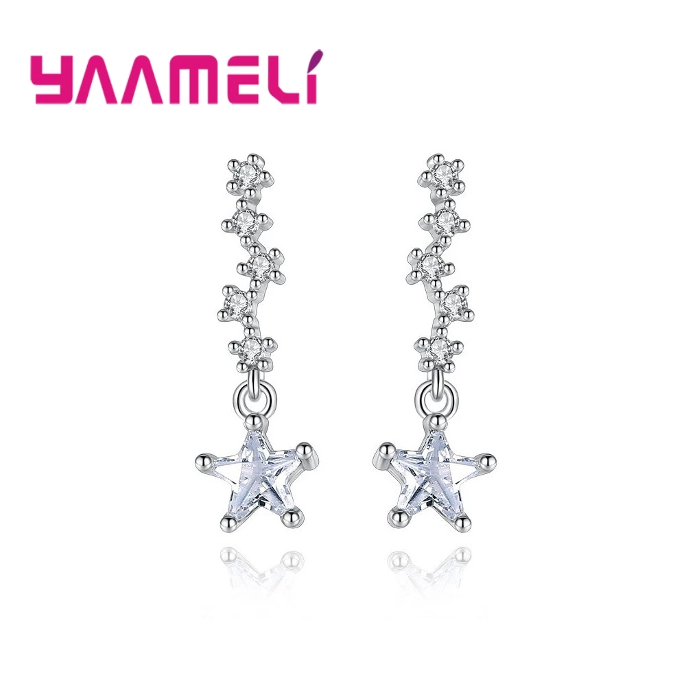 Серьги из серебра 925 пробы в виде ночного неба|Серьги-подвески| |