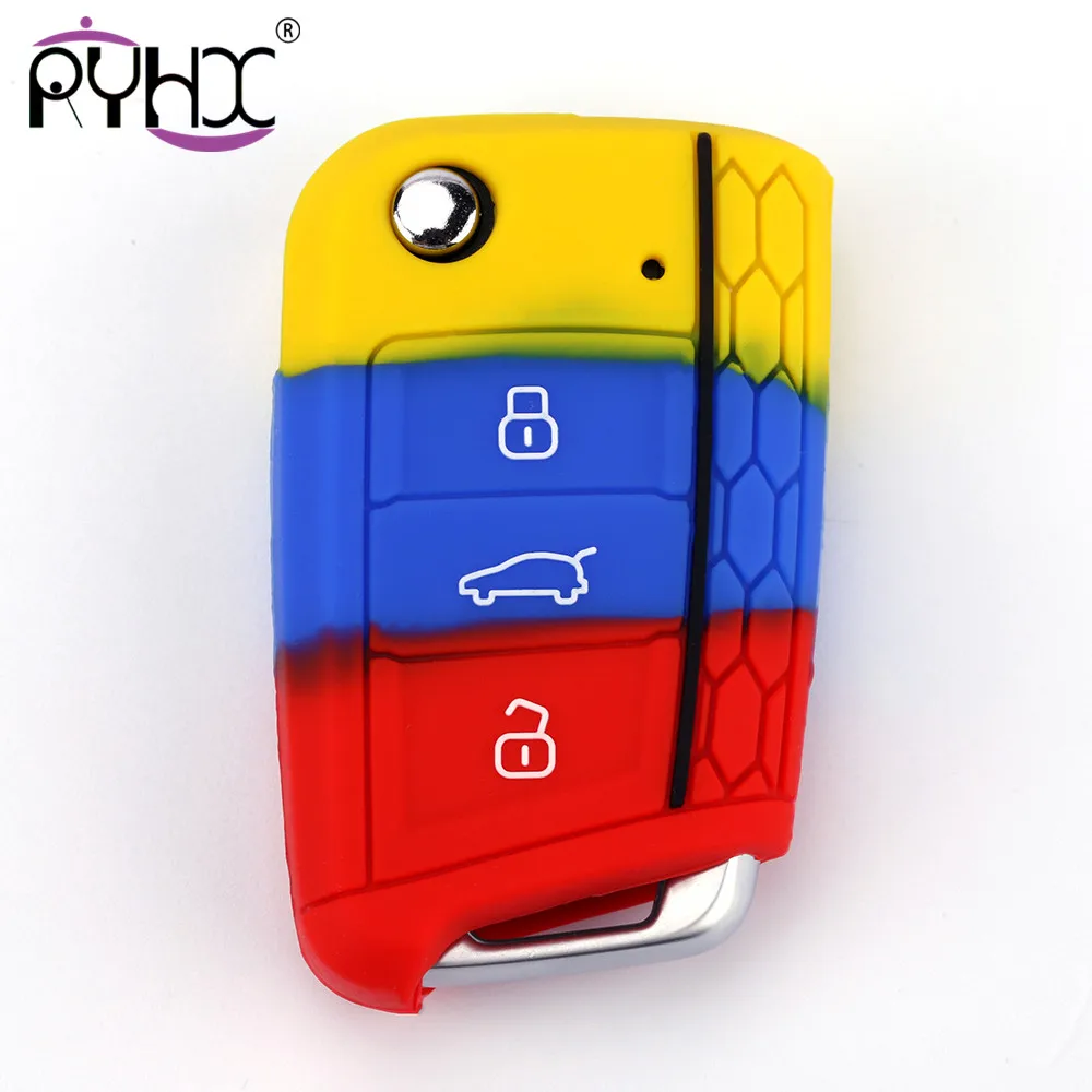 Горячая продажа настроить ваш флаг цвета силиконовый флип автомобиль ключница