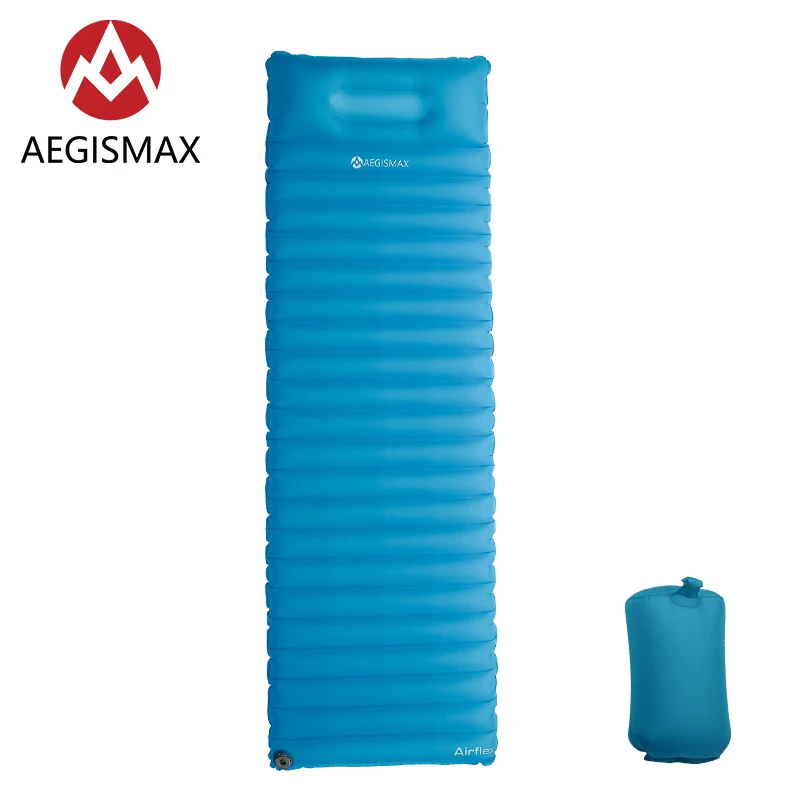 Blue AEGISMAX наружный супер-светильник, надувной воздушный мешок быстрого наполнения с подушкой, инновационный спальный коврик, палатка, одиночный коврик для кемпинга - Цвет: Blue