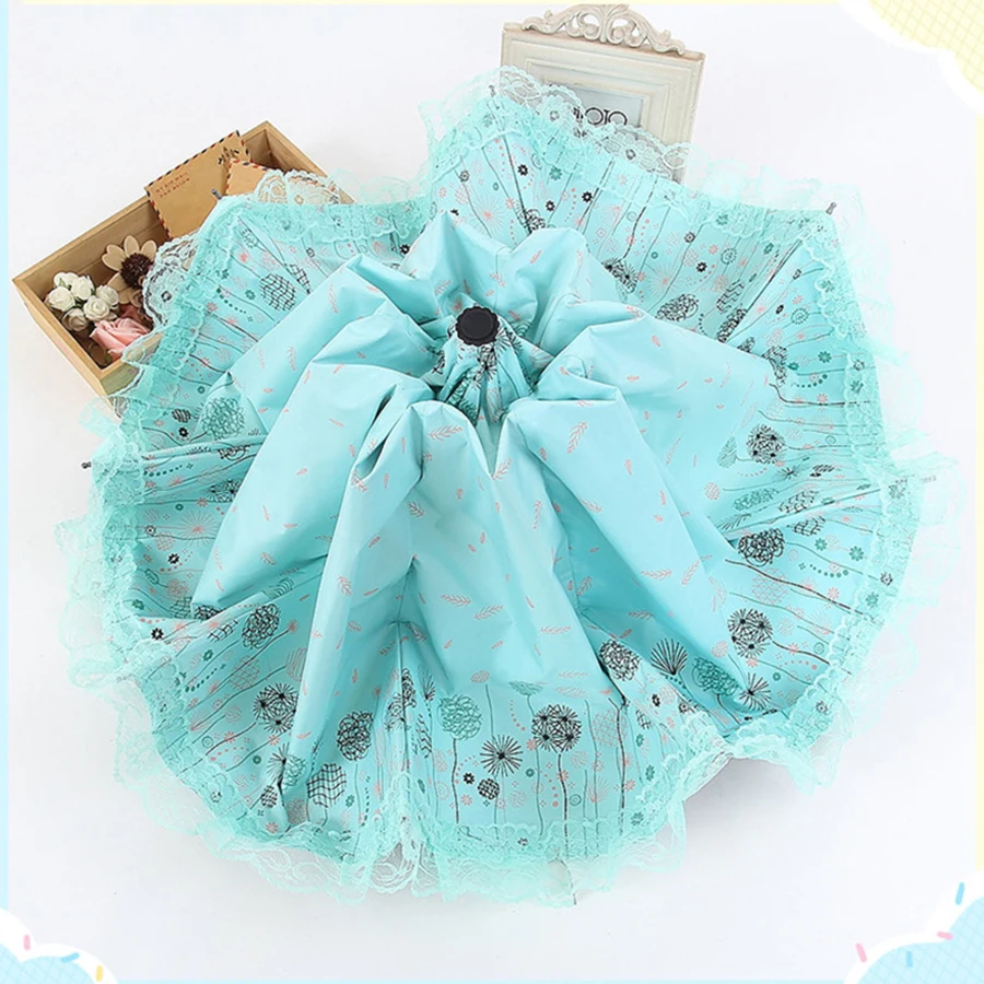 Винтажный кружевной зонтик ручной складной от солнца дождь для женщин Свадебное