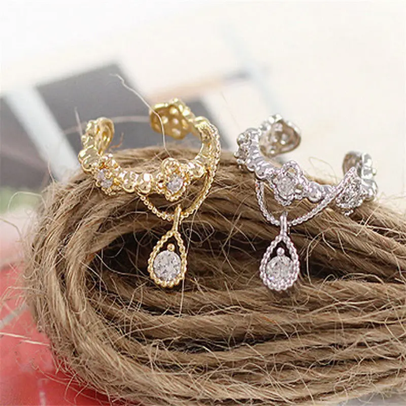 1 шт. с застежкой обертка зажим из нержавеющей стали украшением в виде кристаллов