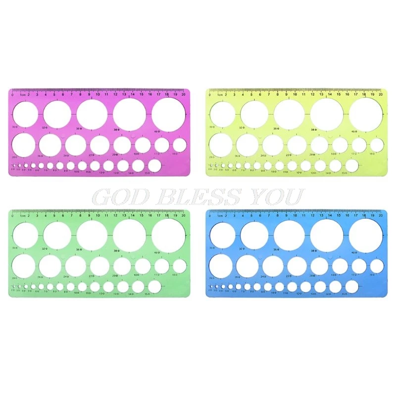 Пластиковые круги 1 шт. геометрический дизайн шаблон линейка трафарет инструмент