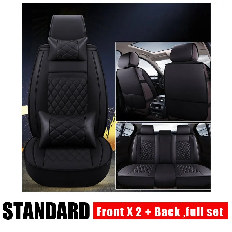 stard front and rear Чехлы для автомобильных сидений из искусственной кожи для mercedes benz E C Viano ML GLK GLA GLE GL CLA CLS S R A B CLK SLK автомобильные аксессуары чехол для автомобильного сиденья - Название цвета: stard front and rear