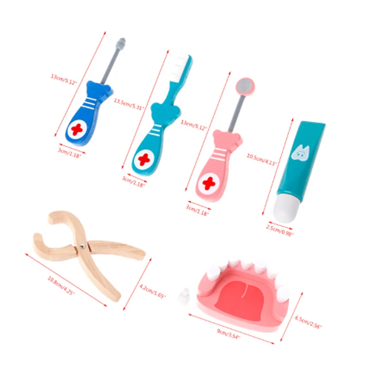 6 шт. набор деревянных игрушек забавная игра настоящая жизнь Косплей доктора