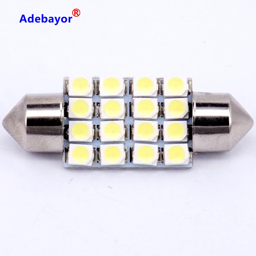 3528x36 мм 16 SMD светодиодсветодиодный белая Автомобильная купольная гирлянда