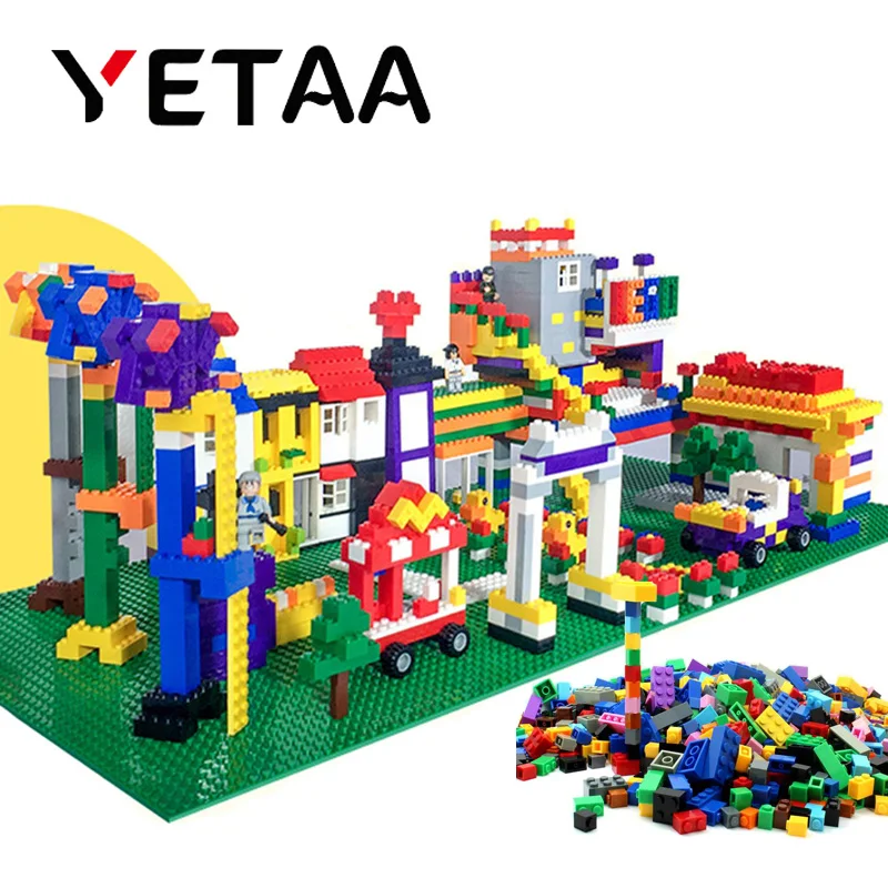 YETAA оптом различные формы и цвета Строительные кирпичи Legoed фигурки DIY
