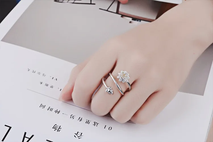 Fresh Flower Finger Ring Open Ajustable Sweet for Girl Accessories Birthday Valentine's Day Gift | Украшения и аксессуары