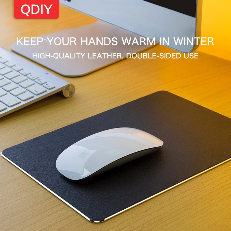 QDIY Ноутбук металлический коврик для мыши Apple алюминиевый Маленький милый супер