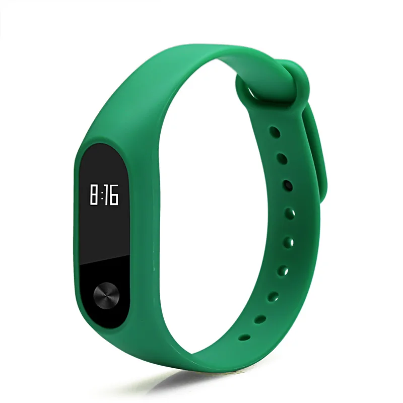 Deep Green Умные аксессуары BOORUI mi band 2 ремешок для замены xiaomi mi band 2 спортивный силиконовый браслет на запястье с различными цветами - Цвет: Deep Green