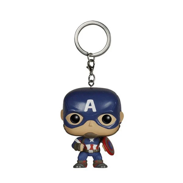 Captain Брелок с героями Marvel брелок с Железным человеком милый автомобильный брелок DC Comics брелок с Бэтменом для ключей - Цвет: Captain