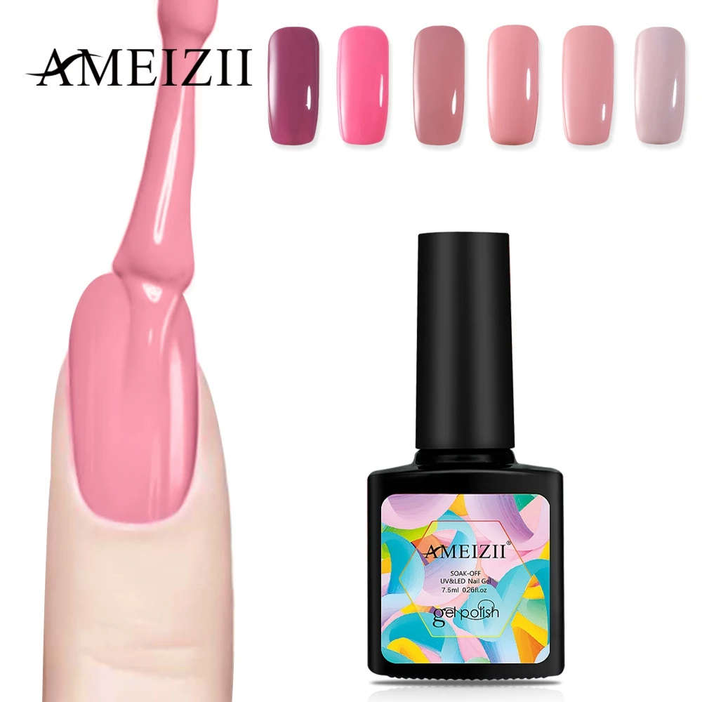 AMEIZII, Гель-лак для ногтей, замачиваемый, УФ светодиодный, для дизайна ногтей, для маникюра, верхнее Базовое покрытие, Полупостоянный Праймер, Гель-лак для ногтей