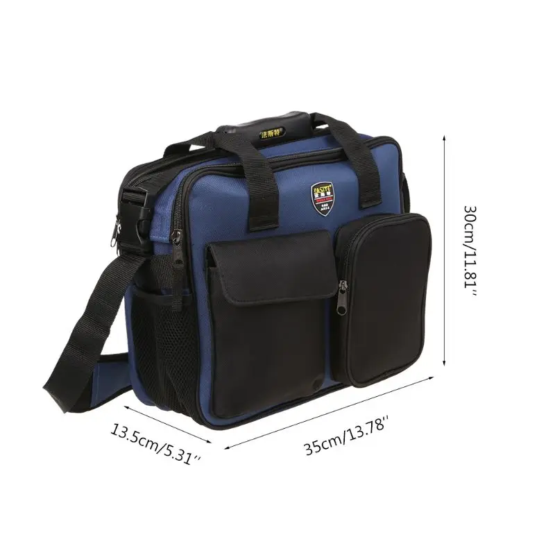 

600D Repair Tool Kit Shoulder Bag Portable Handbag Storage Case Pouch Organizer With Reflective Strip For Worker Gardening