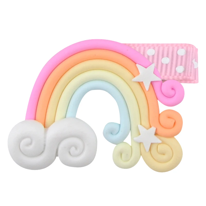 Детские заколки для волос девочек радужные новинка брендовые аксессуары