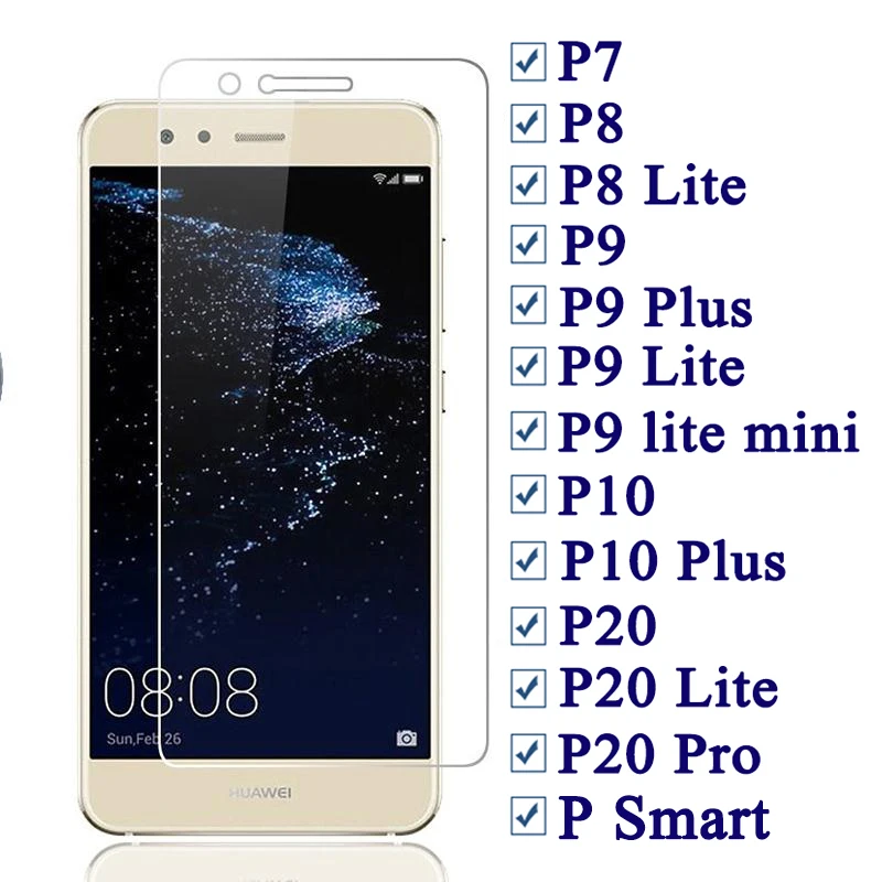 For huawei p 20 lite glass p9 mini p7 10 p8 p20 light pro plus 9 smart protective Screen Protect Tempered Glas | Мобильные телефоны