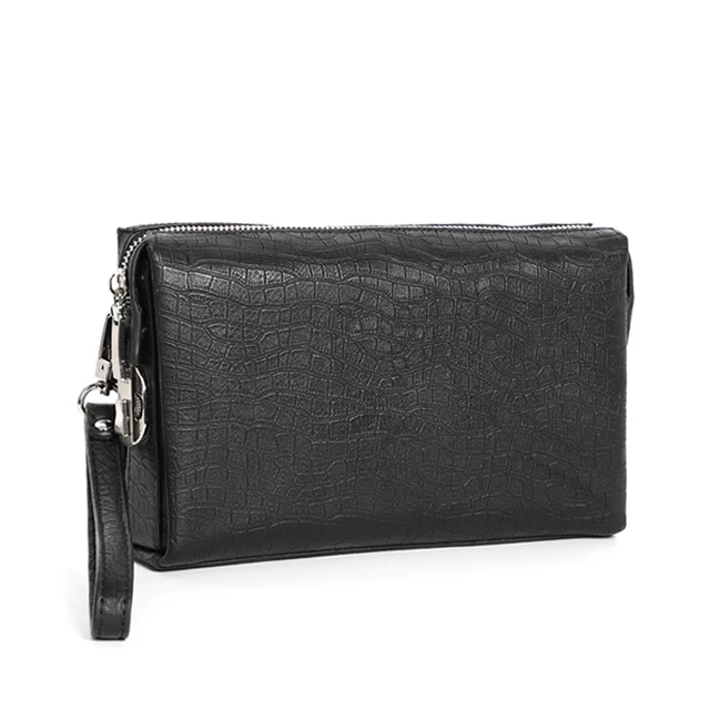 black 2 Новые модные мужские кошельки кодовый замок из натуральной кожи Длинный кошелек на молнии с защитой паролем клатч Противоугонный мужской кошелек - Цвет: black 2