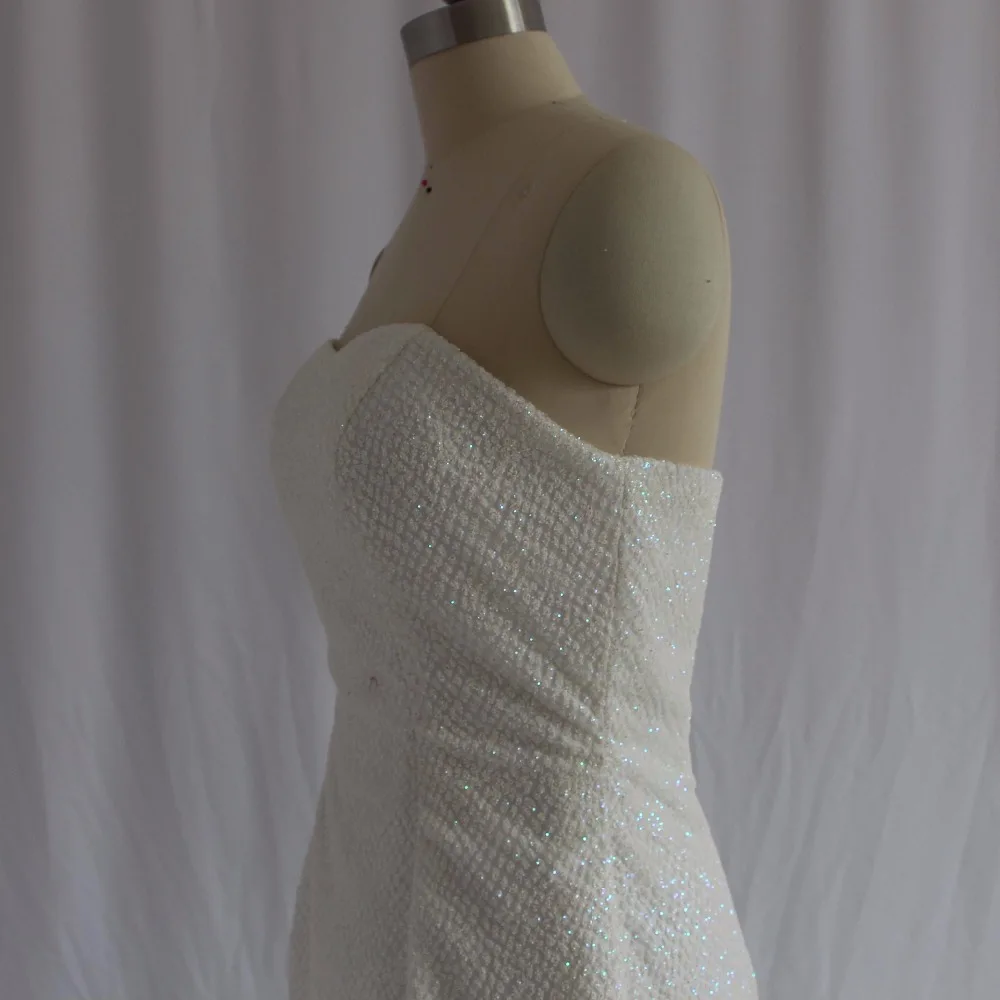 Модные блестящие свадебные платья цвета слоновой кости без рукавов со шлейфом