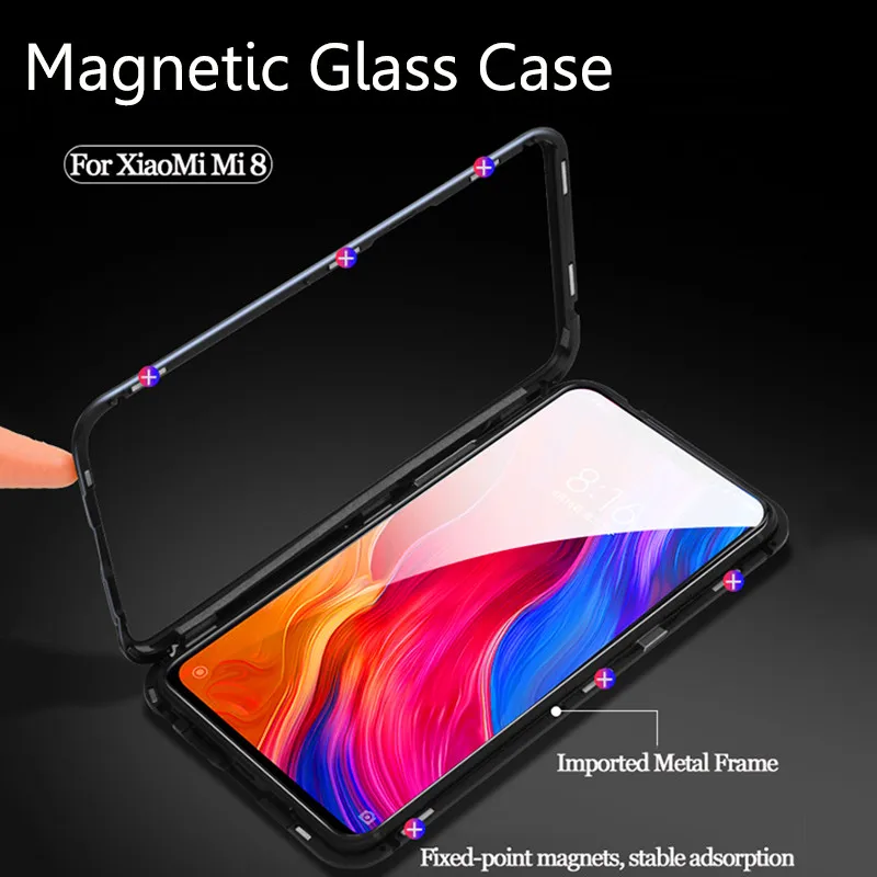 Роскошный Магнитный адсорбционный чехол для Xiaomi Redmi Note 5 Pro металлический