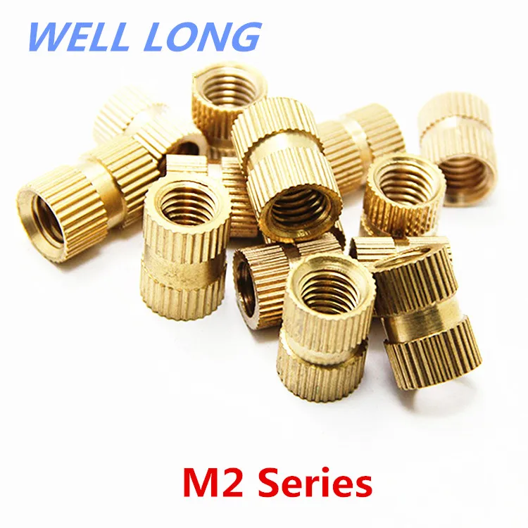 

M2 Series A-type double pass copper column injection molding knurled copper nut embedded parts copper flower mother M2M2.5M3M4M