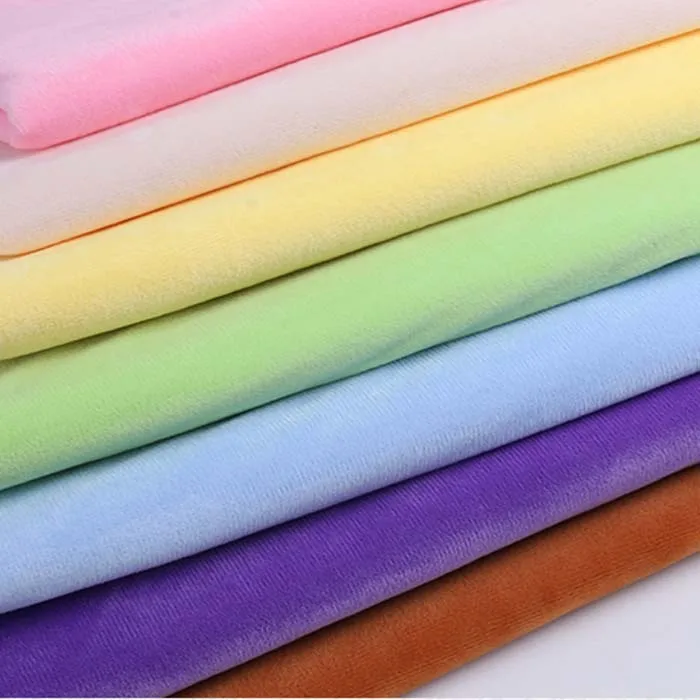 Бархатный плюш из кораллового флиса с кристаллами для шитья ручной работы