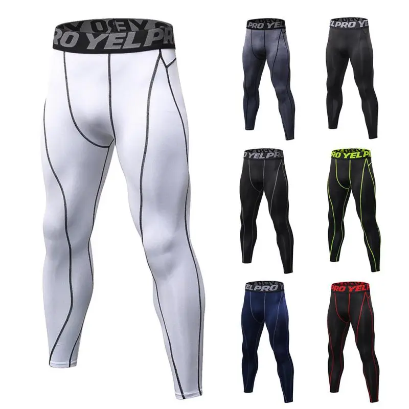 Колготки для бега мужские спортивные леггинсы спортивная одежда длинные брюки