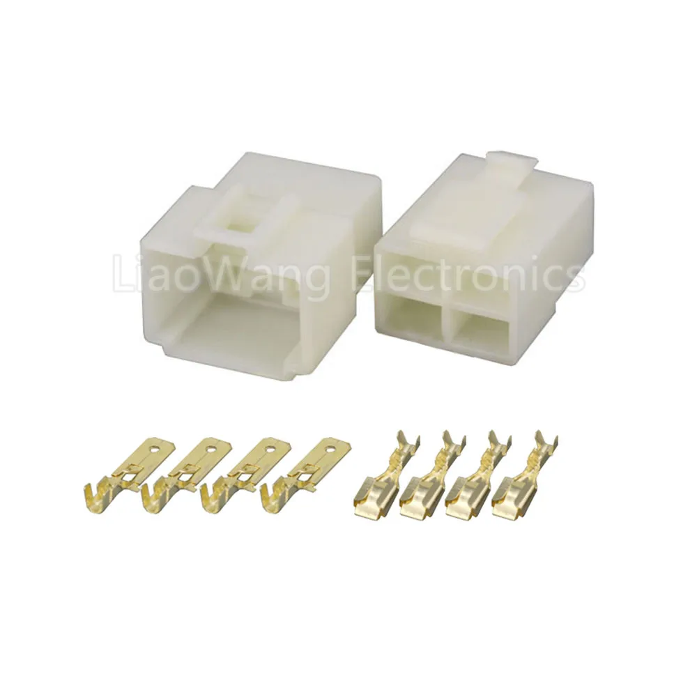 10 комплектов/комплектов все новые 4 Pin/Way DJ7041-6.3 ABS пластиковый Электрический провод соединители штекерные и женские автомобильные разъемы