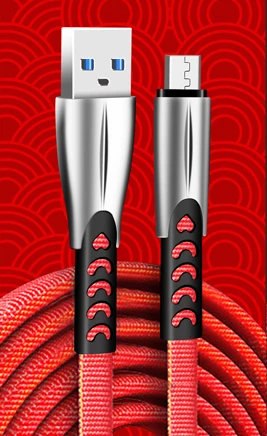 Красный 3.0A быстрой зарядки USB кабель для IPhone Micro USB кабель для передачи данных для samsung type-c мобильный телефон Зарядное устройство провода - Цвет: Красный