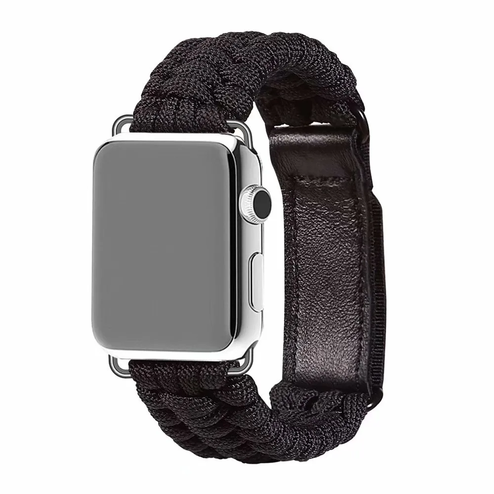 Ремешок нейлоновый сменный для Apple Watch SE Band плетеный спортивный браслет активного
