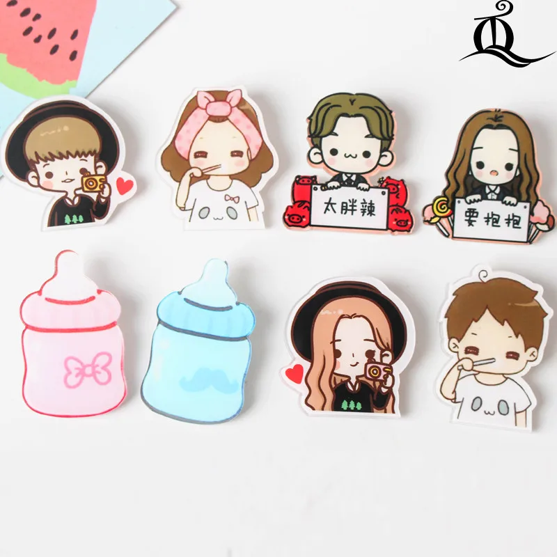 JL 1 шт. микс Леон девушка мультфильм значки на булавке Kawaii Значки рюкзаке
