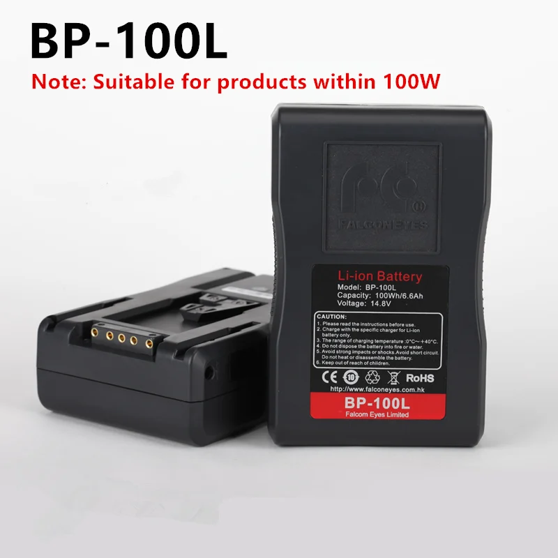 Falcon Eyes BP-160L 10500 мА/ч, 14,8 V-Mount Батарея с адаптером селфи-стик Зарядное устройство для RX-12TD RX-18TD RX-24TDX RX-29TDX RX-36TDX CD50 - Цвет: BP-100L