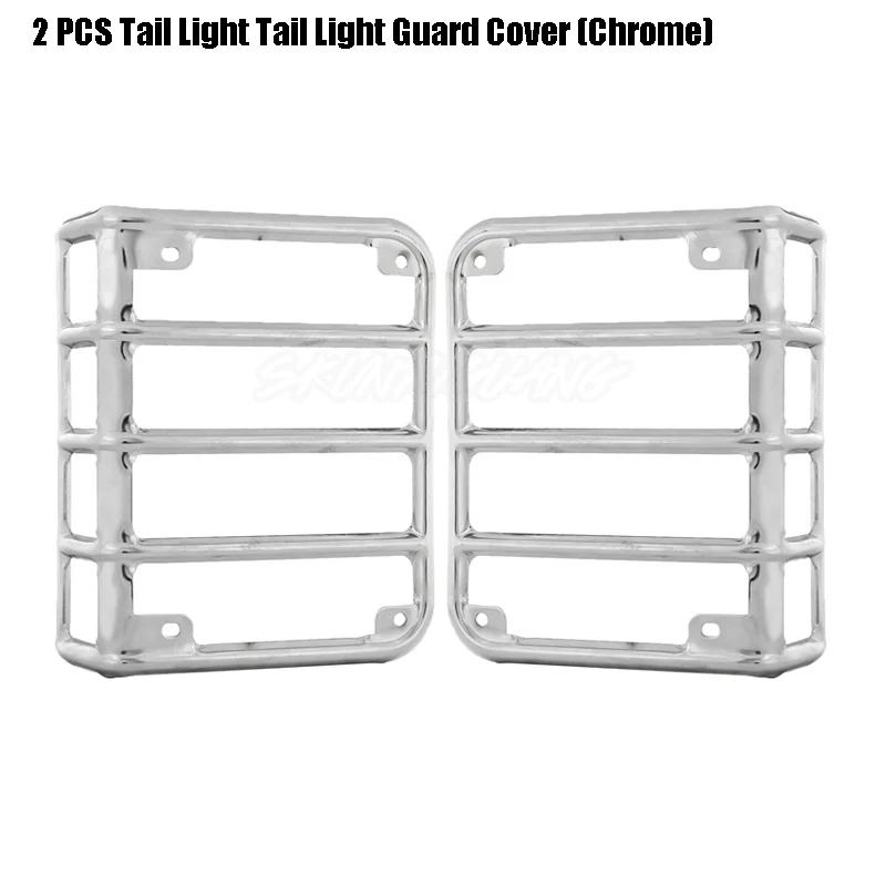 Черный/хром хвост светильник гвардии протектор крышки кронштейн для задней