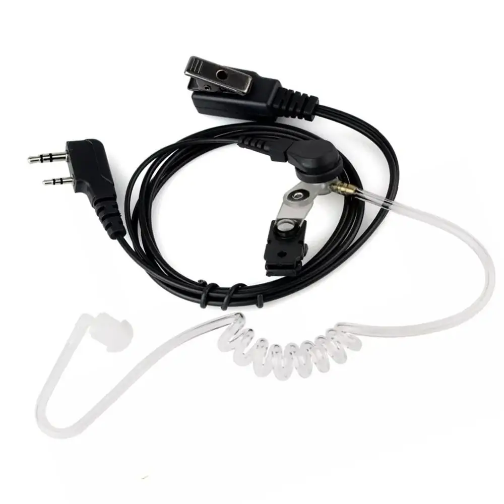 Радио Walkie наушники Air Acoustic Tube наушник 2 Pin PTT прозрачная гарнитура для Kenwood HYT BAOFENG UV