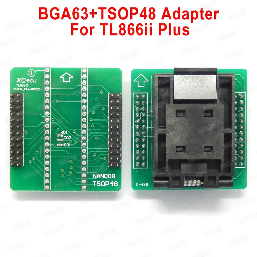 BGA63 Adapter XGECU Универсальный TL866II плюс программатор EPROM EEPROM флэш-биос AVR BGA63 BGA48 TSOP48 адаптер для TL866II PLUS - Цвет: BGA63 Adapter