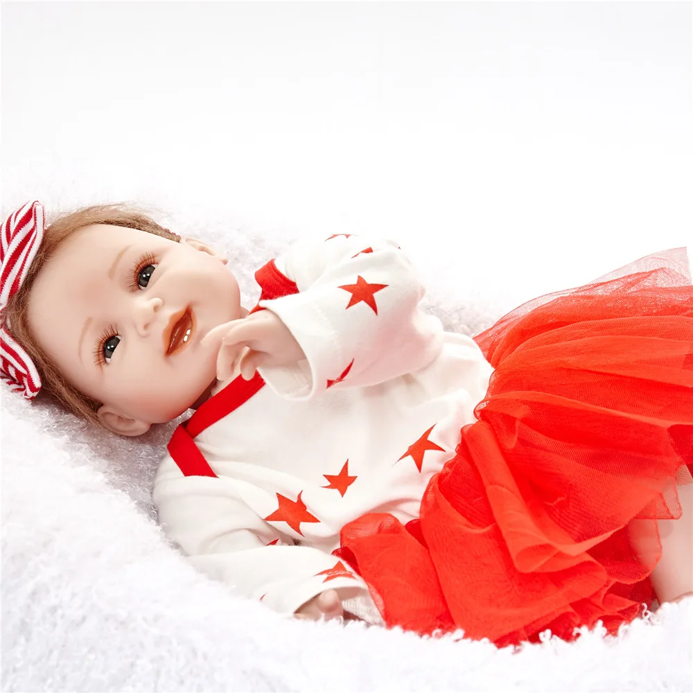 55cm Reborn Baby Doll 22&quot Mohair Funny Soft Cloth Body Newborn Dolls Mummy Pregnant Gifts Wedding Presents Kids Toys | Игрушки и