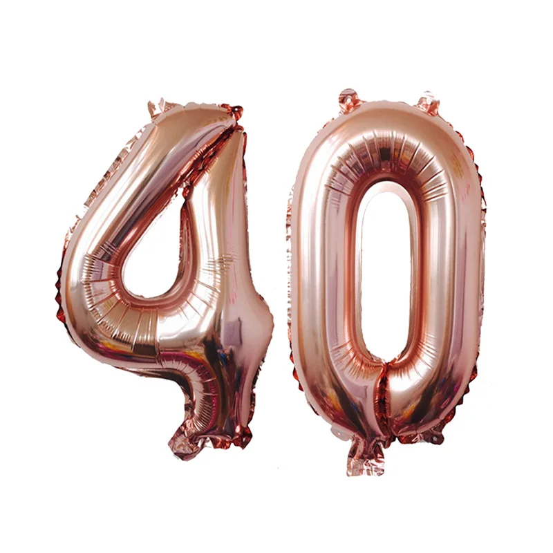 Champagne 40 40 дюймов 30/40/50/60 Юбилей алюминиевый Фольга воздушные шары для дня рождения воздушные шары бакалавра вечерние Свадебные украшения поставки - Цвет: Champagne 40