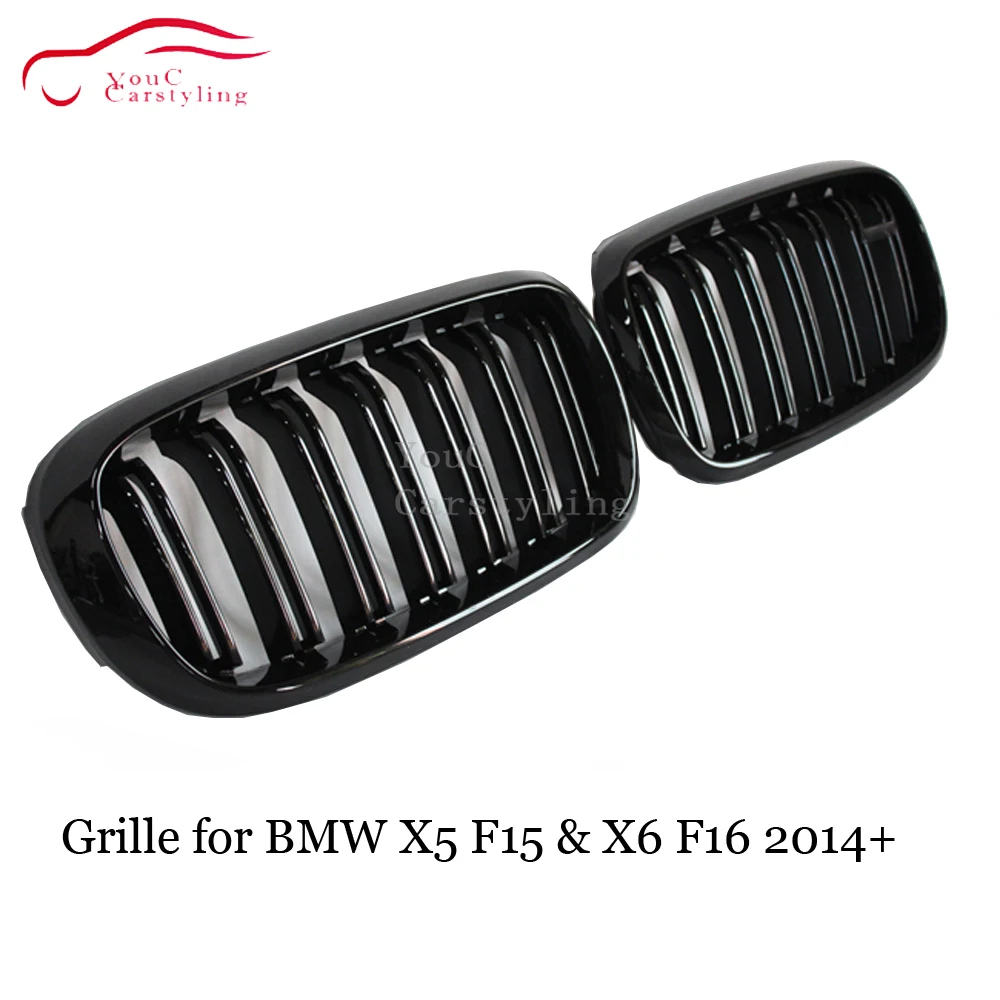 Глянцевая черная M цветная Передняя ножная решетка для BMW X5 F15 & X6 F16 5 дверный SUV ABS