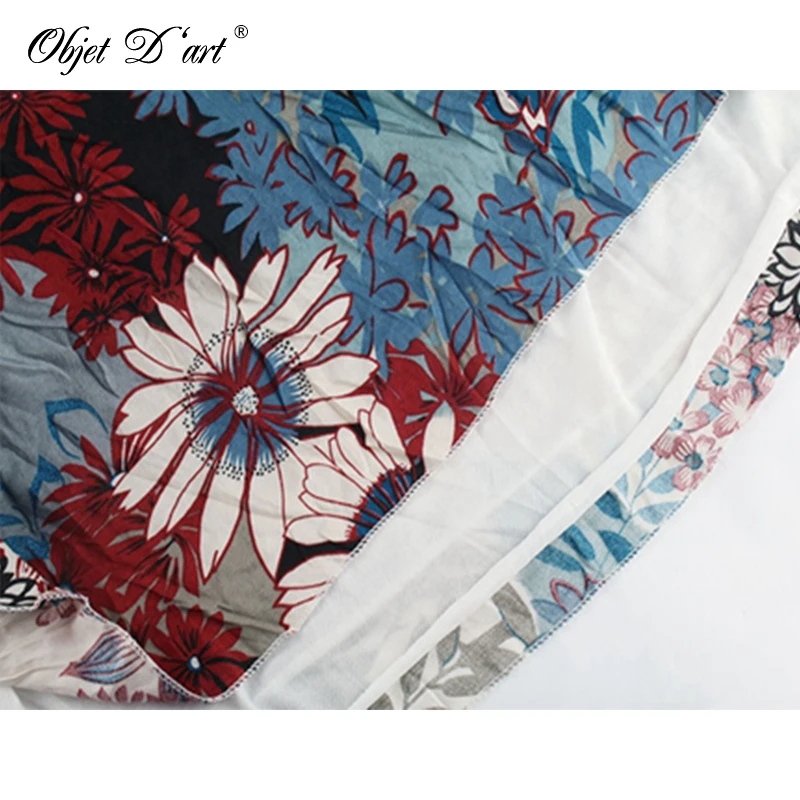 2015 летний стиль. Богемия пляжное платье со цветочками подтяжки . хлопоковая