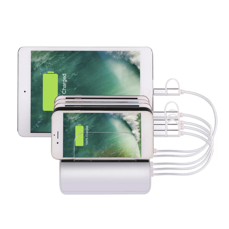 Станция зарядная USB на 6 портов универсальное зарядное устройство для iPhone redmi note 7