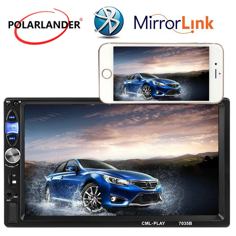 Автомагнитола 2 Din 7 ''Mirror Link стерео новый многоязычный Bluetooth MP5 MP4 12 В AUX USB TF
