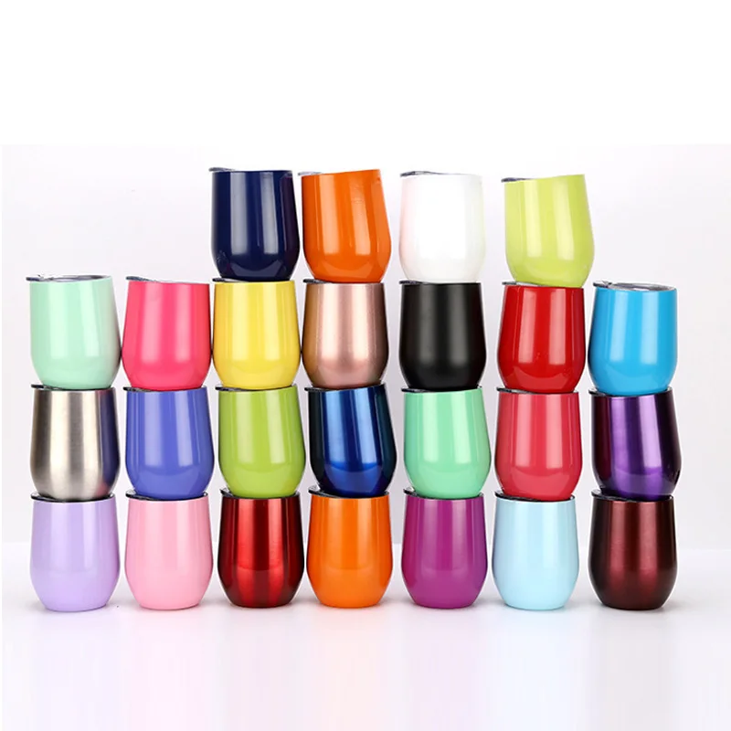 Swig Cups 9oz Egg Shaped Cup 304 Stainless Steel Tumber Mug with Lid Wine Beer Vacuum Thermos Rose Gold | Дом и сад