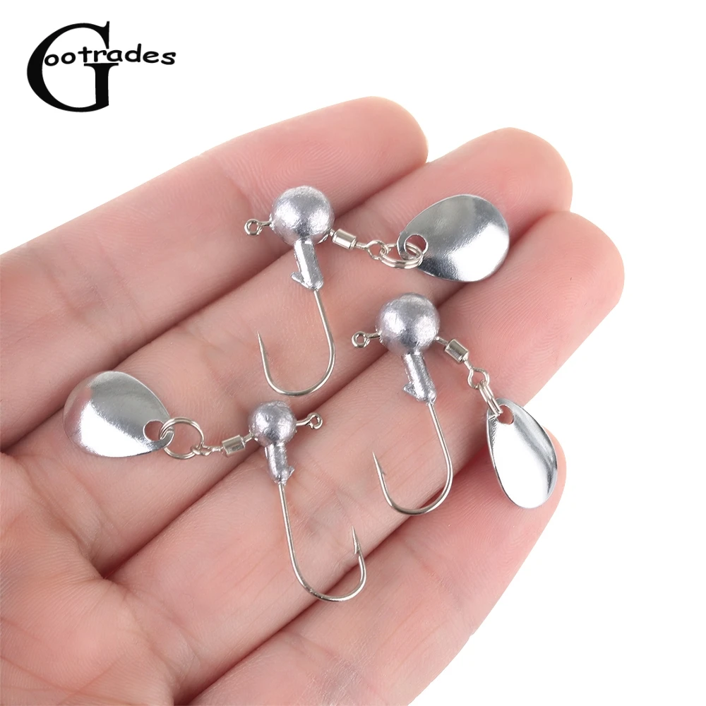 5 шт./лот кривошипно Jig Head крюк свинцовый крючок для рыбалки блесна, приманка жесткая приманка мягкий червь металлическая вращающаяся блесна рыболовные снасти аксессуары