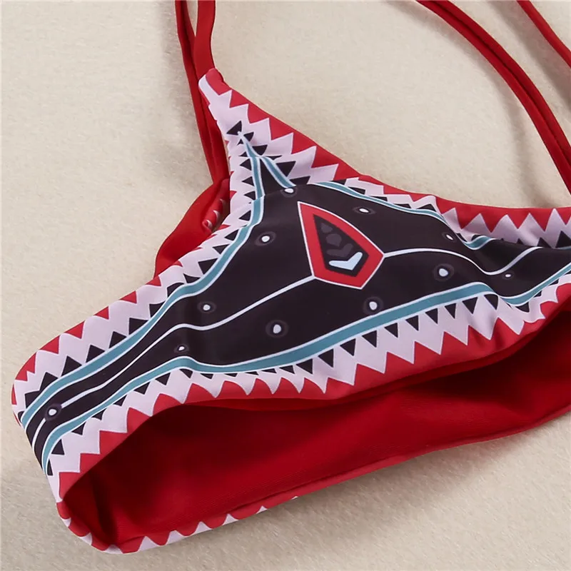 Wimwear сексуальный женский бюстгальтер с принтом на подкладке пляжный комплект