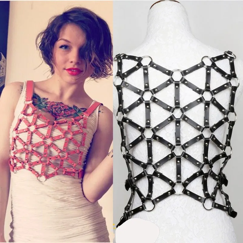 Ремень Портупея из искусственной кожи для мужчин и женщин пикантный бандажный