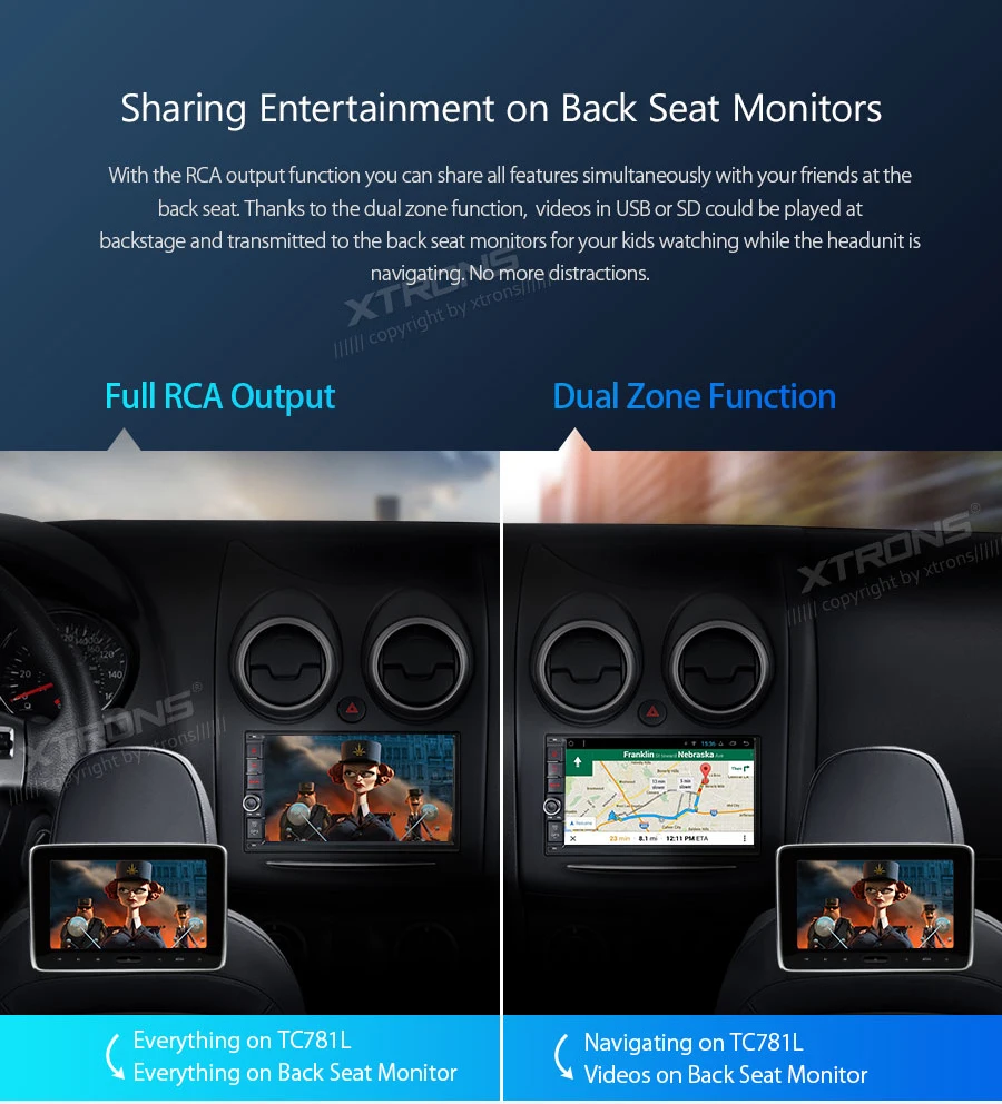 XTRONS 7 &quotAndroid 8 1 двойной Din Автомобильный мультимедийный плеер с RCA gps навигация без