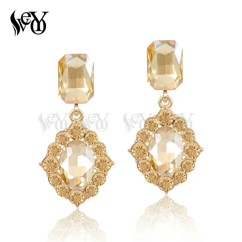 VEYO Classic Luxury Statement Earrings for Women Vintage Crystal Rhinestone Drop Earring Top Quality Wholesale | Украшения и