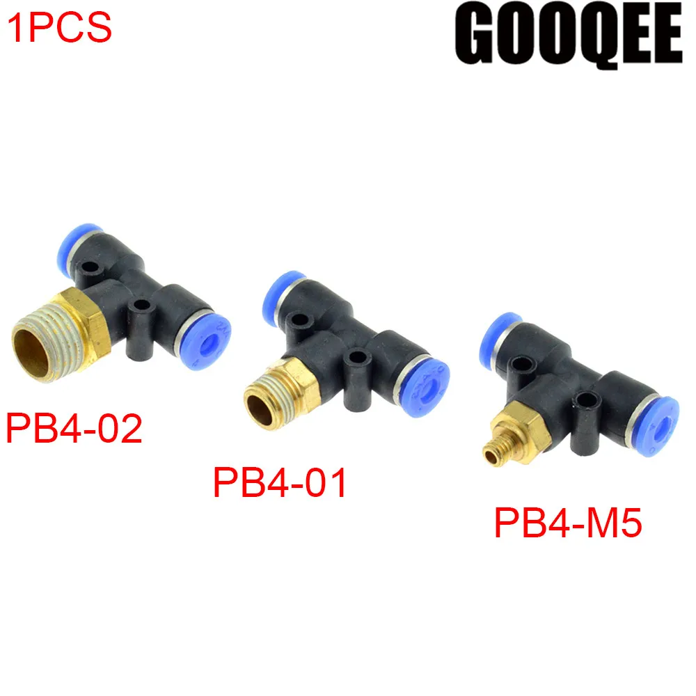 1 шт. PB 4 Т Форма M5 1/8 &quot1/4&quot BSPT наружная резьба мм OD шланг для пневматического