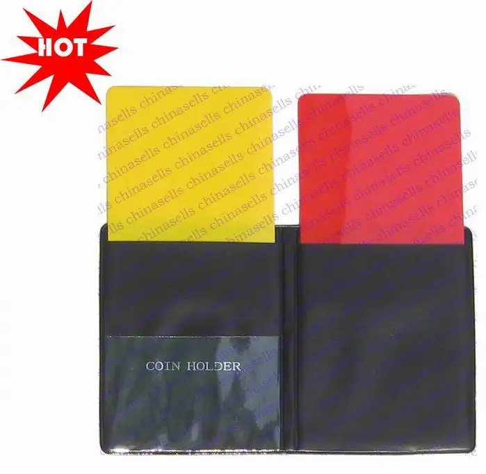 100pcs soccer champion yellow and red cards Referee special warning signs Red & yellow cards