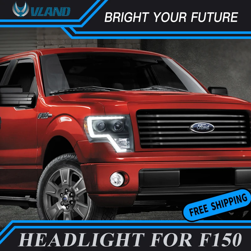 Автомобильный светодиодный налобный фонарь для Ford F150 2008 2014 фар угол глаза HID